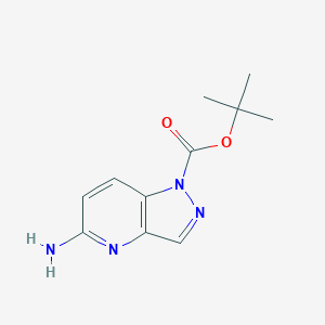 molecular formula C11H14N4O2 B8116955 tert-Butyl 5-amino-1H-pyrazolo[4,3-b]pyridine-1-carboxylate 