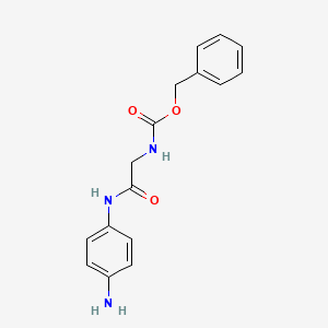 molecular formula C16H17N3O3 B8116961 Benzyl (2-((4-aminophenyl)amino)-2-oxoethyl)carbamate 