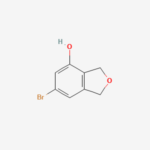 molecular formula C8H7BrO2 B8116970 6-Bromo-1,3-dihydroisobenzofuran-4-ol 