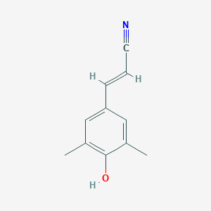 molecular formula C11H11NO B8116971 (E)-3-(4-Hydroxy-3,5-dimethylphenyl)acrylonitrile 