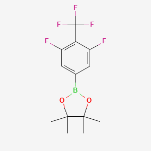 molecular formula C13H14BF5O2 B8117087 2-(3,5-Difluoro-4-(trifluoromethyl)phenyl)-4,4,5,5-tetramethyl-1,3,2-dioxaborolane 