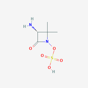 molecular formula C5H10N2O5S B8117118 (R)-3-Amino-2,2-dimethyl-4-oxoazetidin-1-yl hydrogen sulfate 