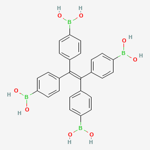 molecular formula C26H24B4O8 B8117124 (Ethene-1,1,2,2-tetrayltetrakis(benzene-4,1-diyl))tetraboronic acid 