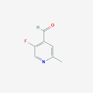 molecular formula C7H6FNO B8117157 5-Fluoro-2-methylisonicotinaldehyde 