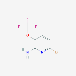 molecular formula C6H4BrF3N2O B8117173 6-Bromo-3-(trifluoromethoxy)pyridin-2-amine 