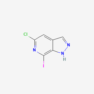 molecular formula C6H3ClIN3 B8117182 5-Chloro-7-iodo-1H-pyrazolo[3,4-c]pyridine 