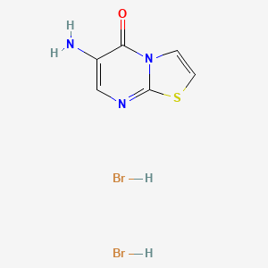molecular formula C6H7Br2N3OS B8117237 6-amino-5H-[1,3]thiazolo[3,2-a]pyrimidin-5-one dihydrobromide 