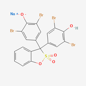 molecular formula C19H9Br4NaO5S B8117245 3-[3,5-Dibromo-4-(sodiooxy)phenyl]-3-(3,5-dibromo-4-hydroxyphenyl)-3H-1,2-benzoxathiole 2,2-dioxide 