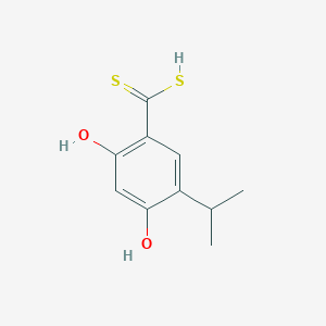 molecular formula C10H12O2S2 B8117270 2,4-Dihydroxy-5-isopropylbenzodithioic acid 
