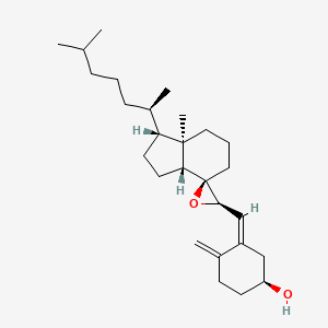 molecular formula C27H44O2 B8117274 (S,Z)-3-(((1R,3aR,3'R,4R,7aR)-7a-Methyl-1-((R)-6-methylheptan-2-yl)octahydrospiro[indene-4,2'-oxiran]-3'-yl)methylene)-4-methylenecyclohexan-1-ol 