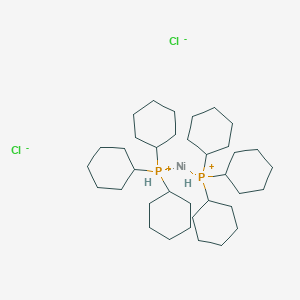 molecular formula C36H68Cl2NiP2 B8117368 nickel;tricyclohexylphosphanium;dichloride 