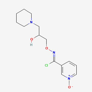 molecular formula C14H20ClN3O3 B8117394 (3Z)-N-(2-hydroxy-3-piperidin-1-ylpropoxy)-1-oxidopyridin-1-ium-3-carboximidoyl chloride CAS No. 289893-23-8