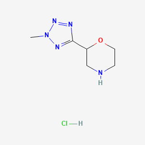 molecular formula C6H12ClN5O B8117422 2-(2-methyl-2H-tetrazol-5-yl)morpholine hydrochloride 