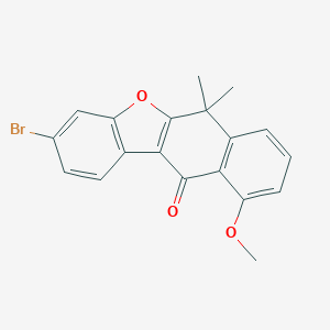 molecular formula C19H15BrO3 B8117445 3-Bromo-10-methoxy-6,6-dimethylnaphtho[2,3-b]benzofuran-11(6H)-one 