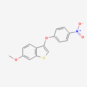 molecular formula C15H11NO4S B8117509 6-Methoxy-3-(4-nitrophenoxy)benzo[b]thiophene 