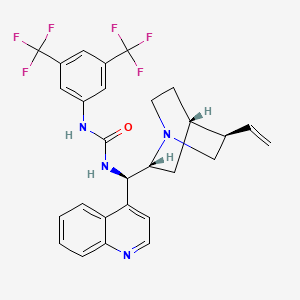 molecular formula C28H26F6N4O B8117541 (9R)-9-[3-[3,5-Bis(trifluoromethyl)phenyl]ureido]cinchonan 