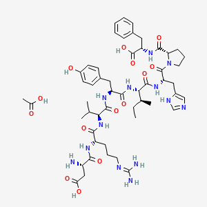 molecular formula C52H75N13O14 B8117549 Angiotensin II acetate CAS No. 32044-01-2