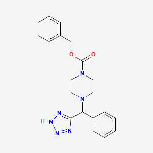 molecular formula C20H22N6O2 B8117581 Benzyl 4-(phenyl(1H-tetrazol-5-yl)methyl)piperazine-1-carboxylate 