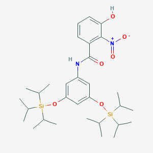 molecular formula C31H50N2O6Si2 B8117626 N-(3,5-bis((Triisopropylsilyl)oxy)phenyl)-3-hydroxy-2-nitrobenzamide 