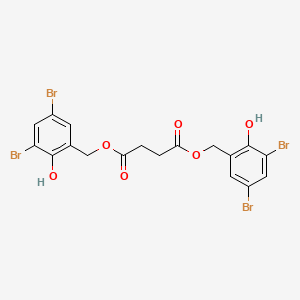 molecular formula C18H14Br4O6 B8117692 Butanedioic acid,1,4-bis(4,6-dibromo-2-carboxyphenyl) ester 