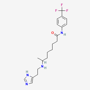 molecular formula C20H27F3N4O B8117719 6-[2-(4-imidazolyl)ethylamino]-N-(4-trifluoromethylphenyl)-heptanecarboxamide 