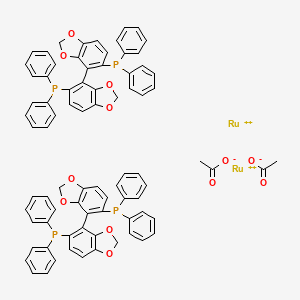 molecular formula C80H62O12P4Ru2+2 B8117788 CID 154897708 