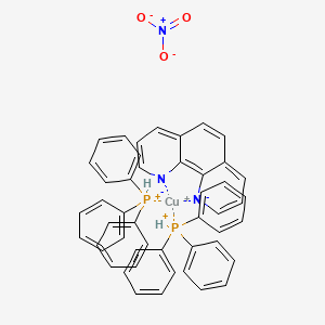 molecular formula C48H40CuN3O3P2 B8117850 Copper(1+);1,10-phenanthroline-1,10-diide;triphenylphosphanium;nitrate 