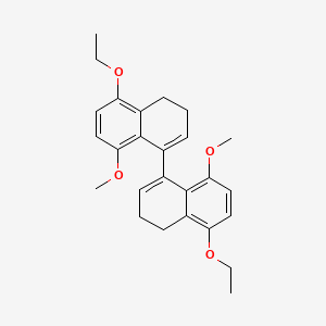 molecular formula C26H30O4 B8117866 1,1'-Binaphthalene,5,5'-diethoxy-3,3',4,4'-tetrahydro-8,8'-dimethoxy- 