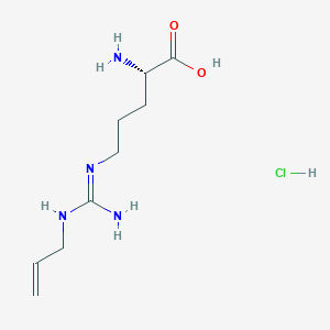 molecular formula C9H19ClN4O2 B8117892 (2S)-2-amino-5-[[amino-(prop-2-enylamino)methylidene]amino]pentanoic acid;hydrochloride 