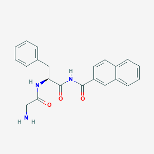 molecular formula C22H21N3O3 B8117909 (S)-N-(2-(2-Aminoacetamido)-3-phenylpropanoyl)-2-naphthamide 