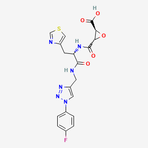 molecular formula C19H17FN6O5S B8117960 NYC-488, Calpain Inhibitor 