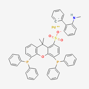 molecular formula C52H43NO4P2PdS B8117980 甲磺酸[9,9-二甲基-4,5-双(二苯基膦)氧杂蒽](2'-甲氨基-1,1'-联苯-2-基)钯(II) 