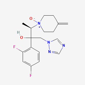 molecular formula C18H22F2N4O2 B8117985 (3R)-2-(2,4-Difluorophenyl)-3-(4-methylidene-1-oxidopiperidin-1-ium-1-yl)-1-(1,2,4-triazol-1-yl)butan-2-ol 
