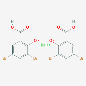 molecular formula C14H6BaBr4O6 B8118028 Barium(2+);2,4-dibromo-6-carboxyphenolate 