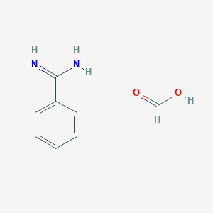 molecular formula C8H10N2O2 B8118063 Benzenecarboximidamide;formic acid 