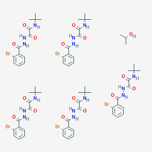 molecular formula C68H88Br5N15O16 B8118064 2-[2-(2-bromobenzoyl)hydrazinyl]-N-tert-butyl-2-oxoacetamide;propan-2-ol 