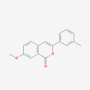 molecular formula C17H14O3 B8118088 7-methoxy-3-(3-methylphenyl)-1H-isochromen-1-one 