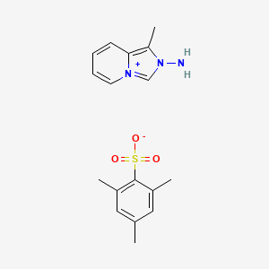 molecular formula C17H21N3O3S B8118101 1-Methylimidazo[1,5-a]pyridin-4-ium-2-amine;2,4,6-trimethylbenzenesulfonate 