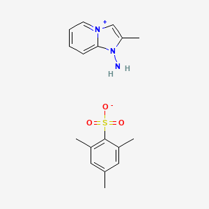 molecular formula C17H21N3O3S B8118109 2-Methylimidazo[1,2-a]pyridin-4-ium-1-amine;2,4,6-trimethylbenzenesulfonate 