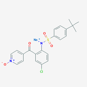 molecular formula C22H20ClN2NaO4S B8118131 Sodium;(4-tert-butylphenyl)sulfonyl-[4-chloro-2-(1-oxidopyridin-1-ium-4-carbonyl)phenyl]azanide 