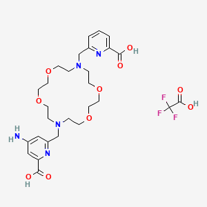 molecular formula C28H38F3N5O10 B8118184 Macropa-NH2 TFA 