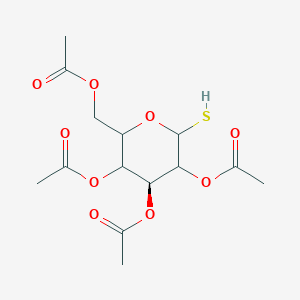 molecular formula C14H20O9S B8118214 [(4S)-3,4,5-triacetyloxy-6-sulfanyloxan-2-yl]methyl acetate 