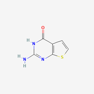 molecular formula C6H5N3OS B8118250 2-氨基噻吩并[2,3-d]嘧啶-4(3H)-酮 