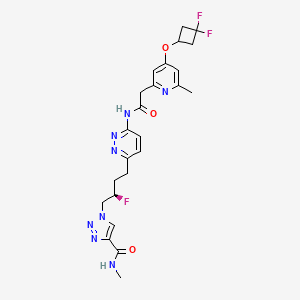 molecular formula C24H27F3N8O3 B8118264 CID 118627280 