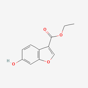 molecular formula C11H10O4 B8118277 6-羟基苯并呋喃-3-羧酸乙酯 
