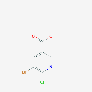 molecular formula C10H11BrClNO2 B8118356 tert-Butyl 5-bromo-6-chloropyridine-3-carboxylate 