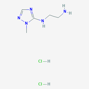molecular formula C5H13Cl2N5 B8118370 (2-aminoethyl)(1-methyl-1H-1,2,4-triazol-5-yl)amine dihydrochloride 