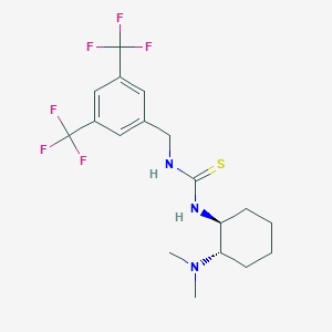 molecular formula C18H23F6N3S B8118372 1-(3,5-Bis(trifluoromethyl)benzyl)-3-((1S,2S)-2-(dimethylamino)cyclohexyl)thiourea 