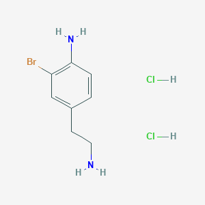 molecular formula C8H13BrCl2N2 B8118394 4-(2-Aminoethyl)-2-bromoaniline;dihydrochloride 