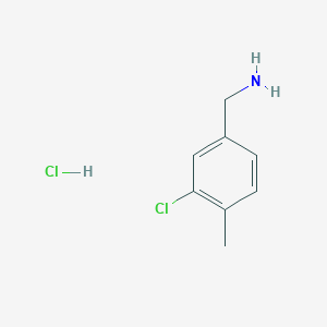 molecular formula C8H11Cl2N B8118413 4-Aminomethyl-2-chlorotoluene hydrochloride 